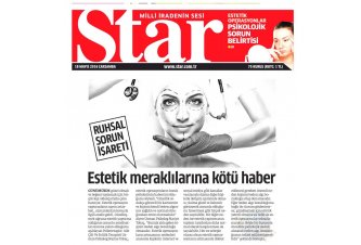 Star Gazetesi'nde 'Estetik Operasyonlar Ruhsal Sorun İşareti' Haberi 
