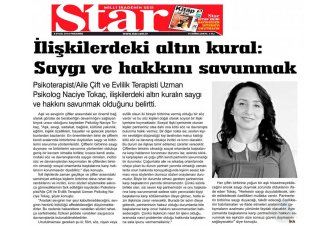 Star Gazetesi 'İlişkilerdeki Altın Kural...'